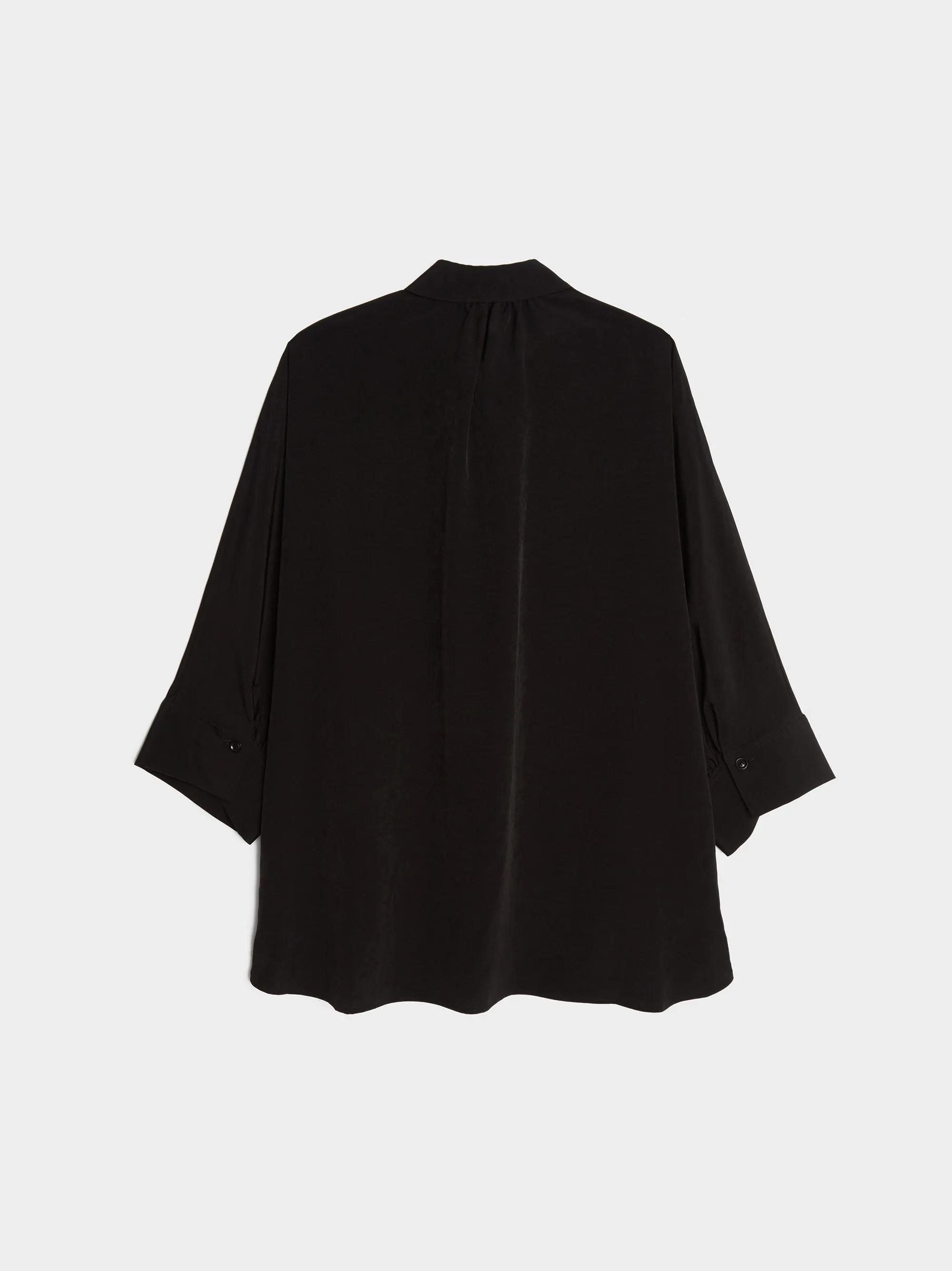 N-Short Sleeves Cape Shirt, Black