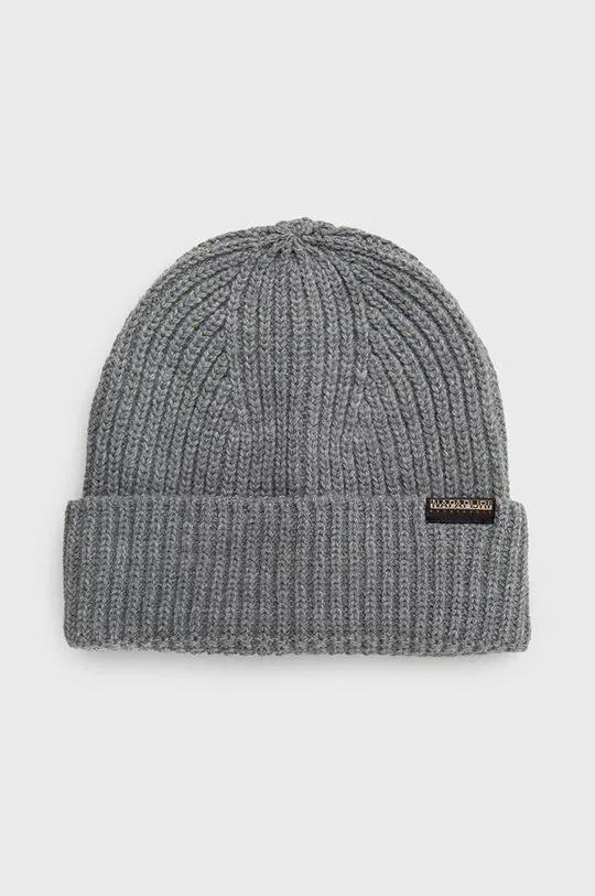 Napapijri beanie gray color