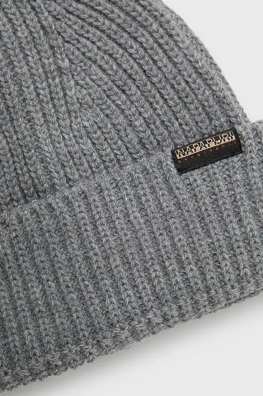 Napapijri beanie gray color