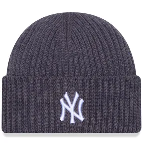 New Era Mens New York Yankees New Traditions Cuffed Beanie Hat - Dark Grey