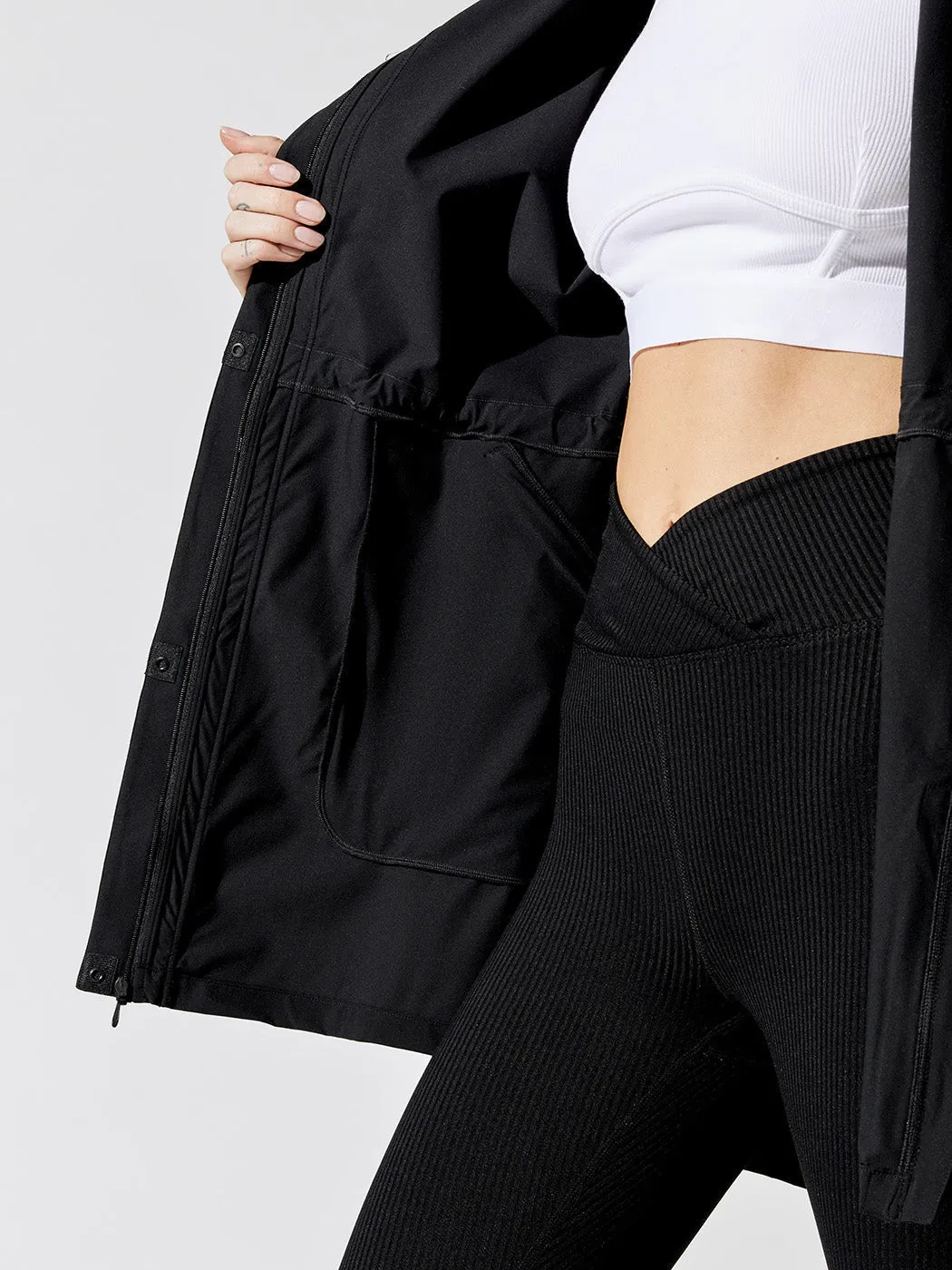 Nike Dri-FIT Bliss Luxe Anorak - Black-Clear