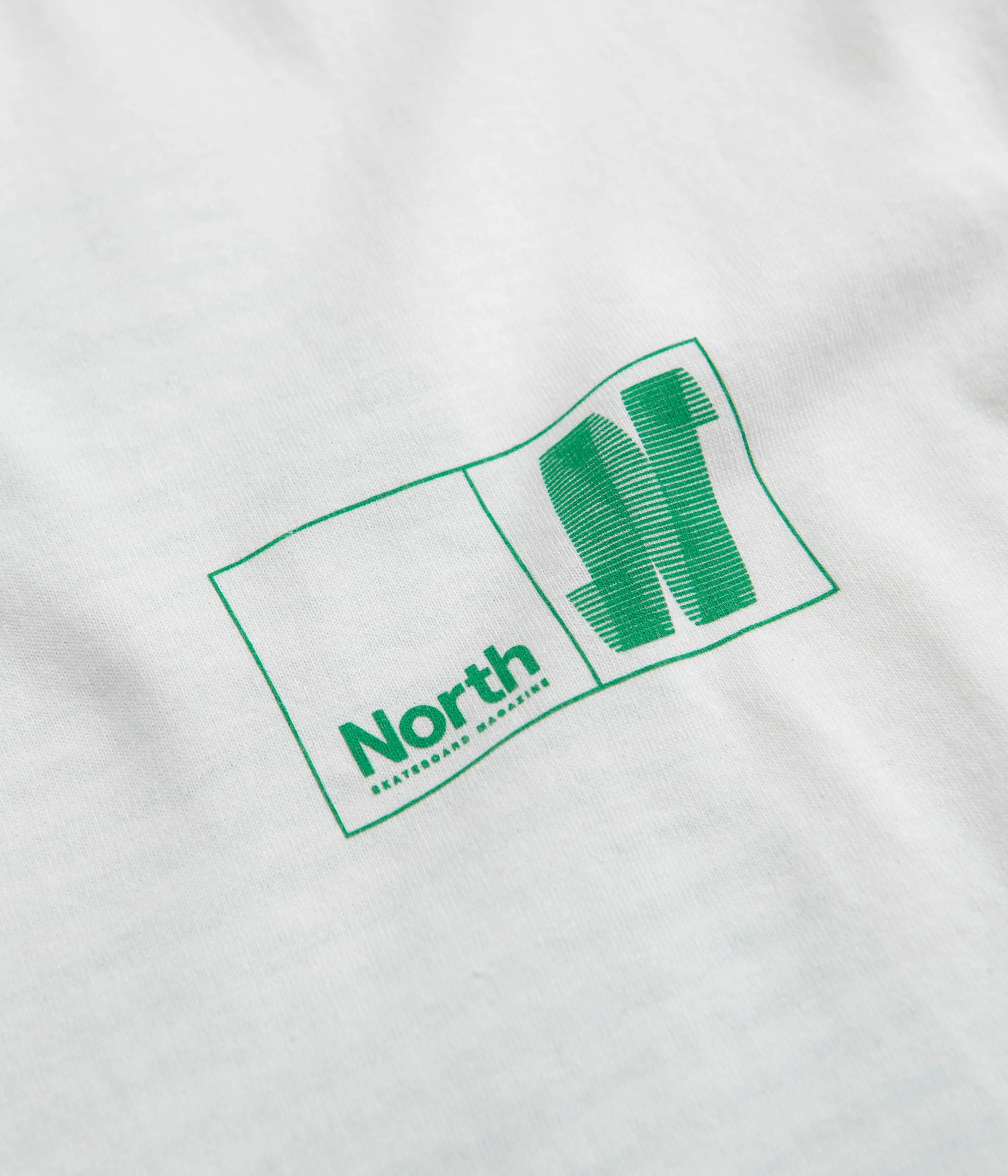 North N Logo T-Shirt - White / Green / White