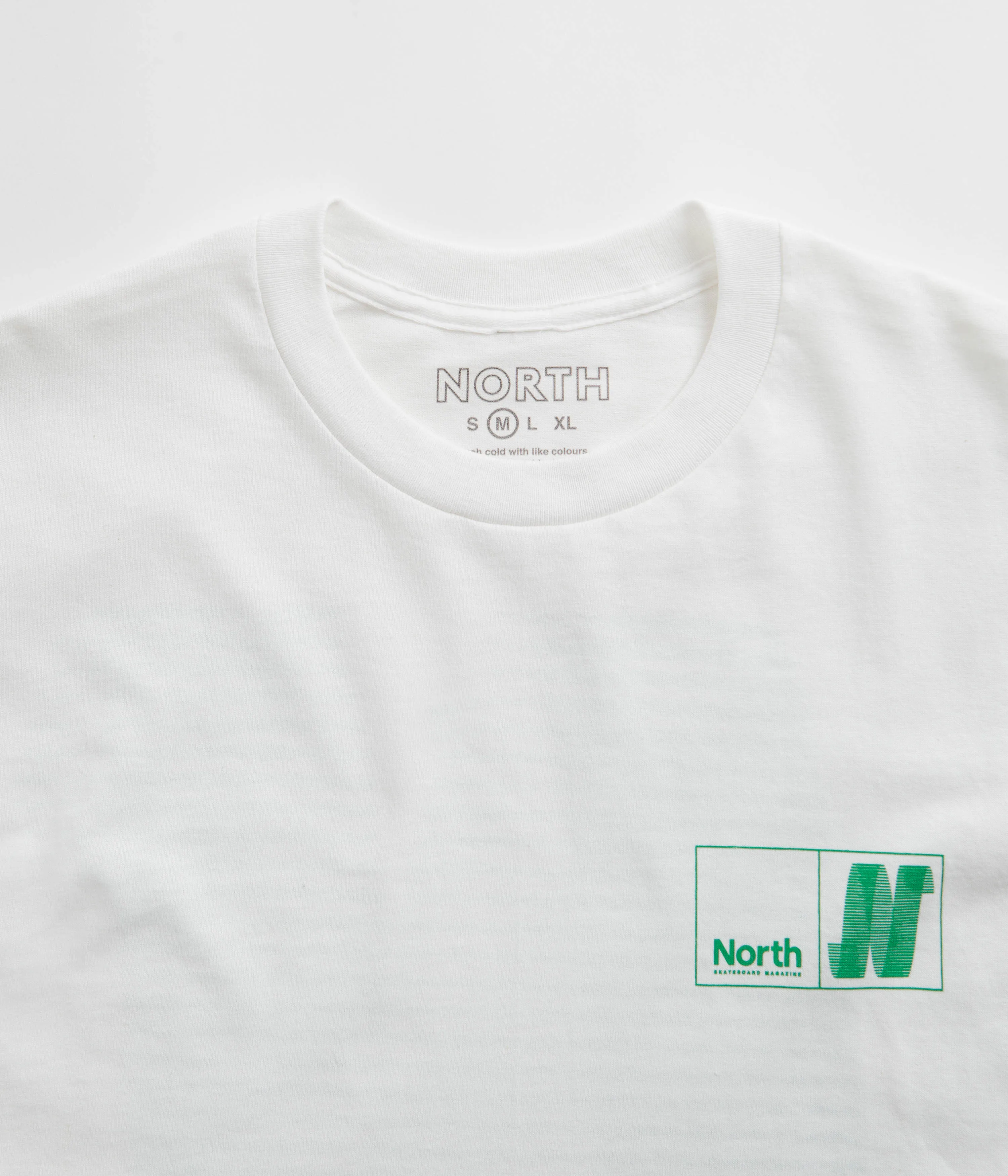 North N Logo T-Shirt - White / Green / White