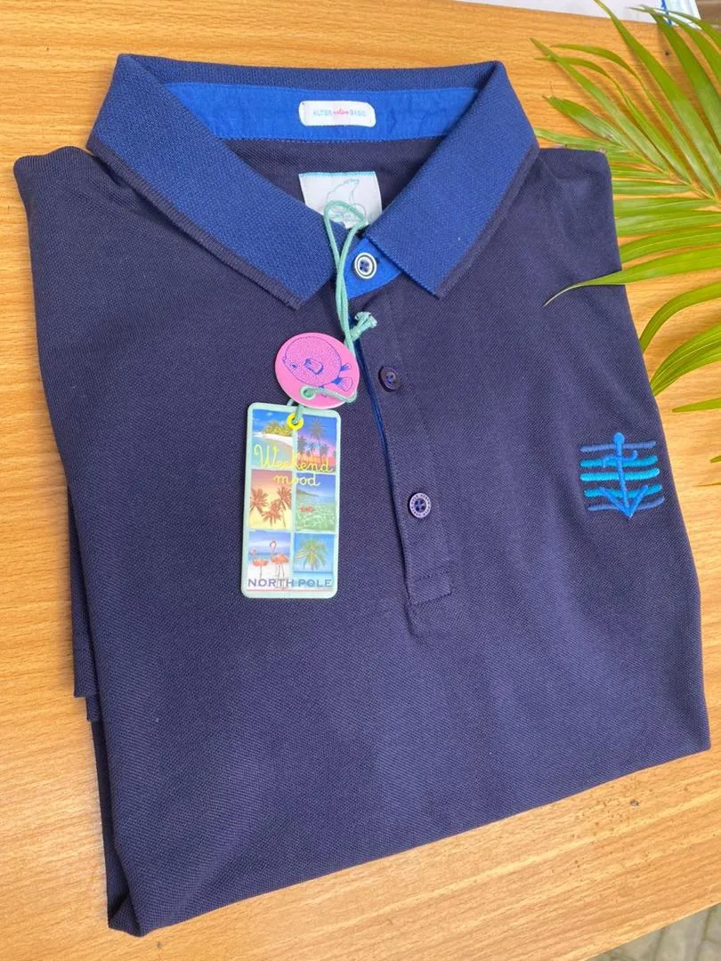 North Pole Navy Blue Men Polo