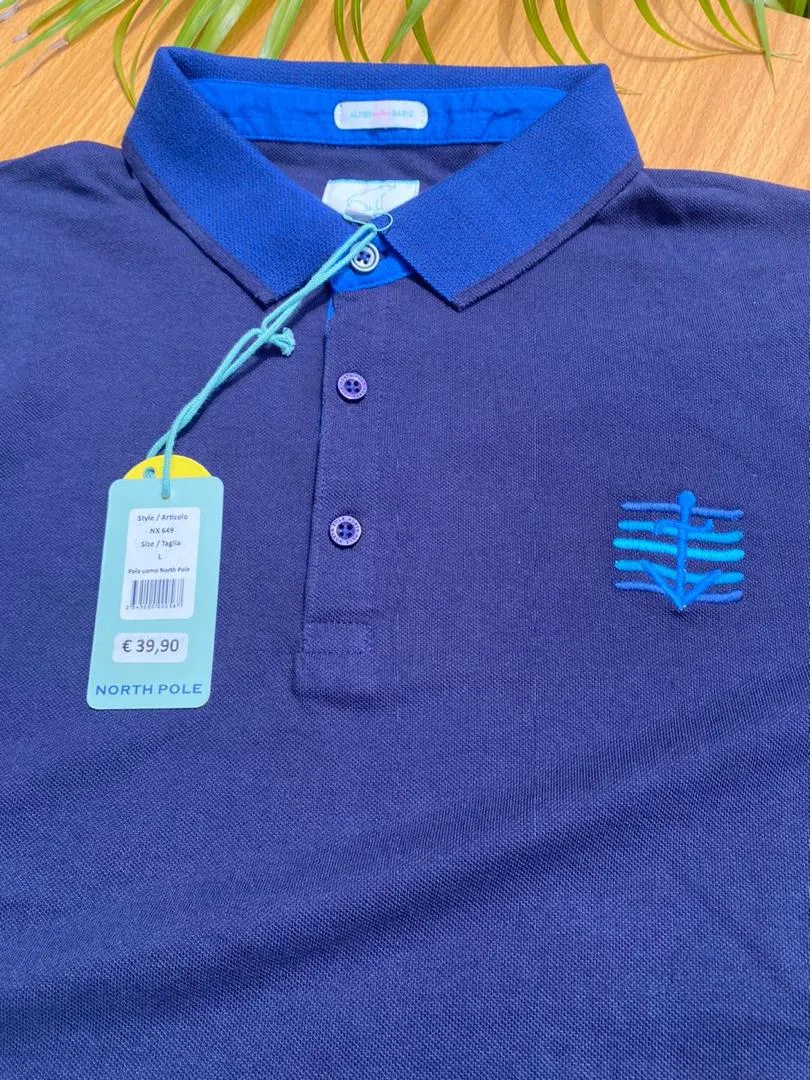 North Pole Navy Blue Men Polo