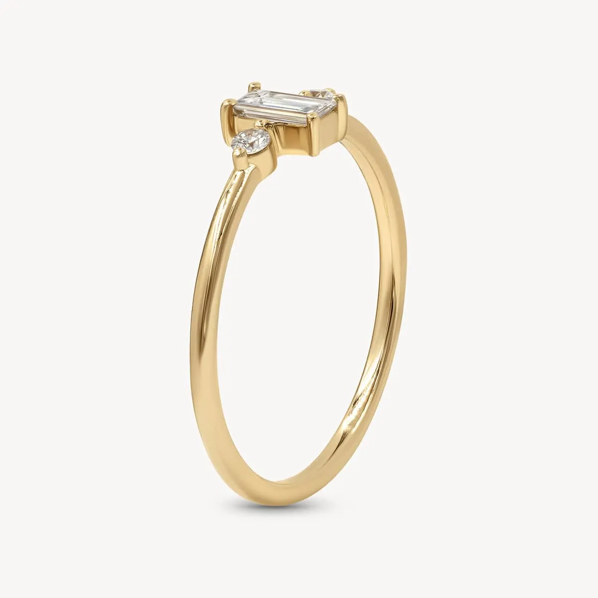 North South Baguette Trio Ring