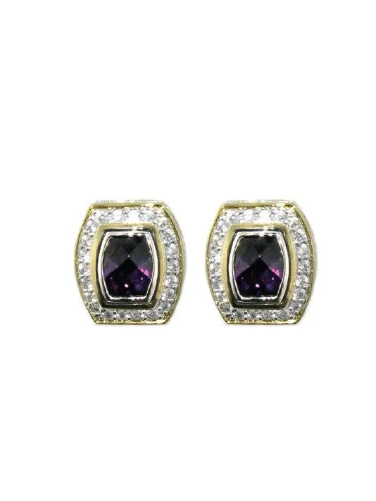 Nouveau Pave Accented Barrel Post Clip Earrings by John Medeiros - Available in Multiple Colors