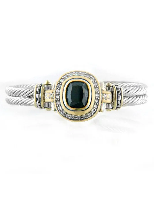 Nouveau Pave Accented Oval Bracelet by John Medeiros - Available in Multiple Colors