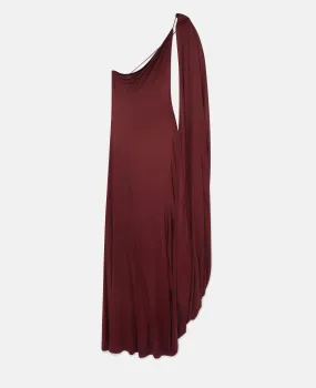 One-Shoulder Cape Gown