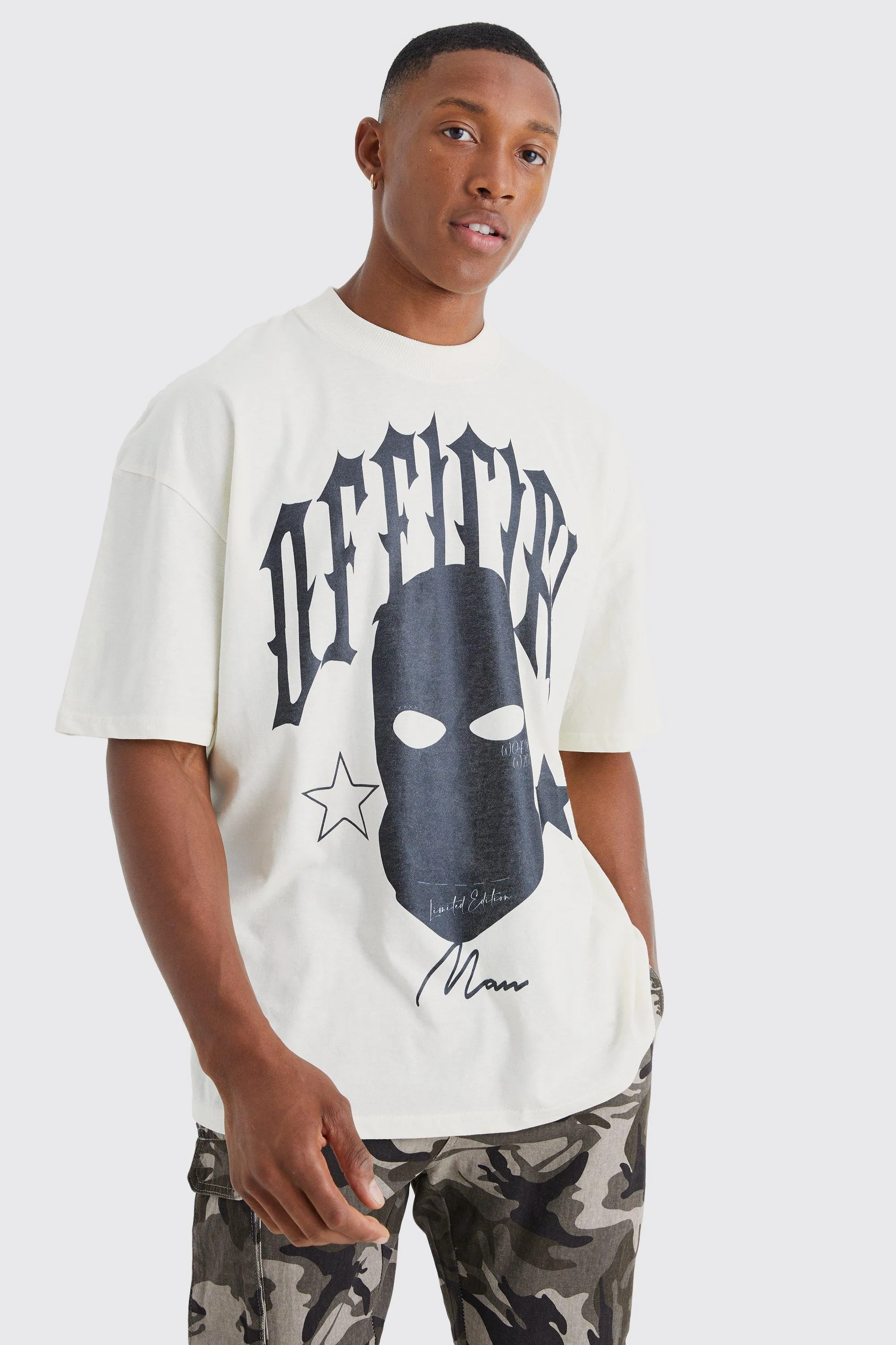 Oversized Balaclava Graphic T-shirt