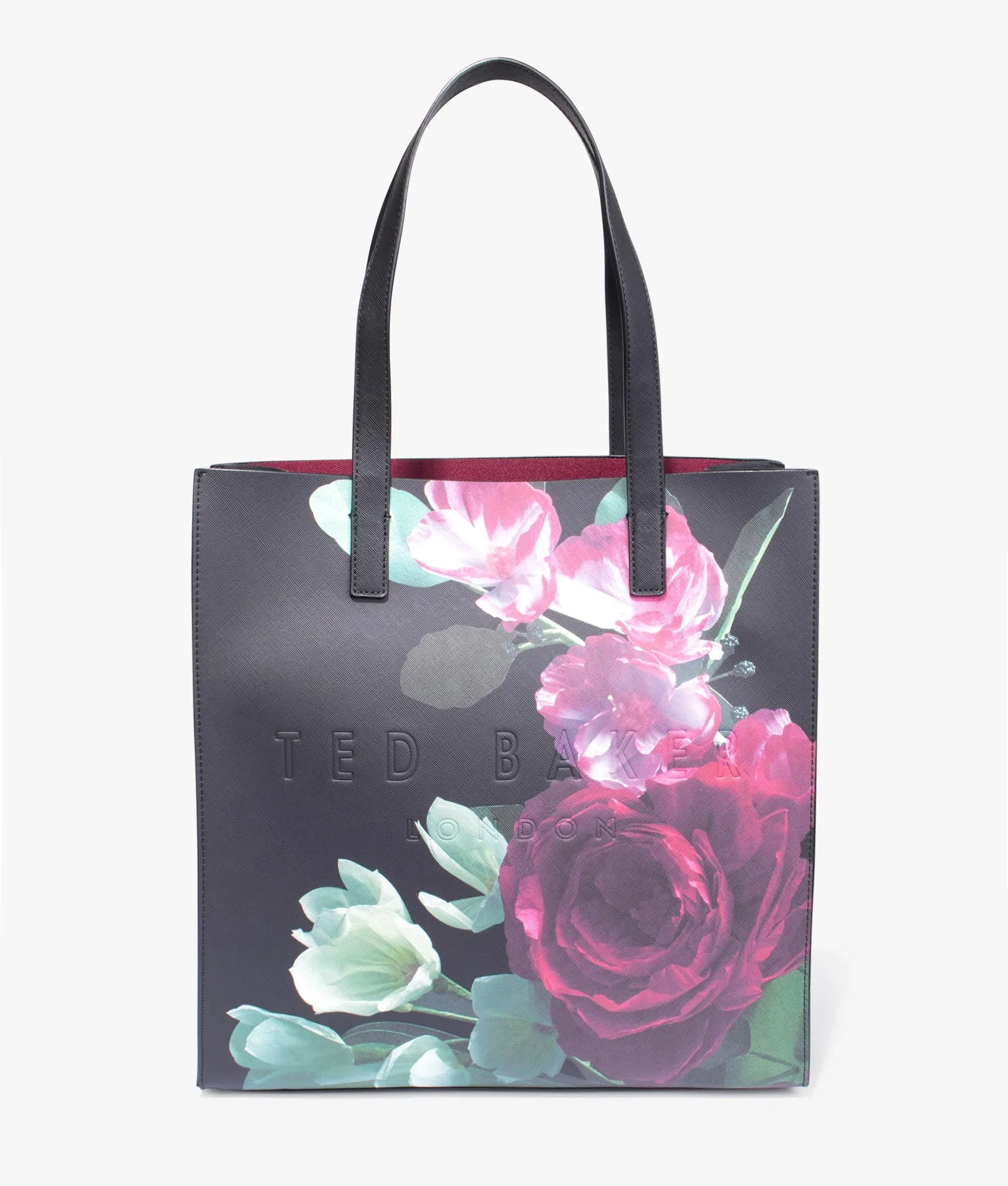 Papicon large floral print shopper in black