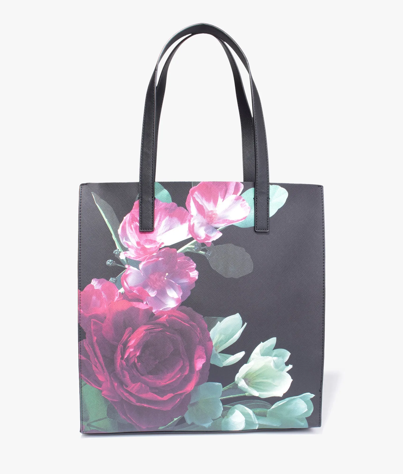 Papicon large floral print shopper in black