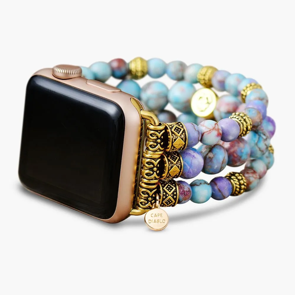 Peaceful Jasper Stretch Apple Watch Strap