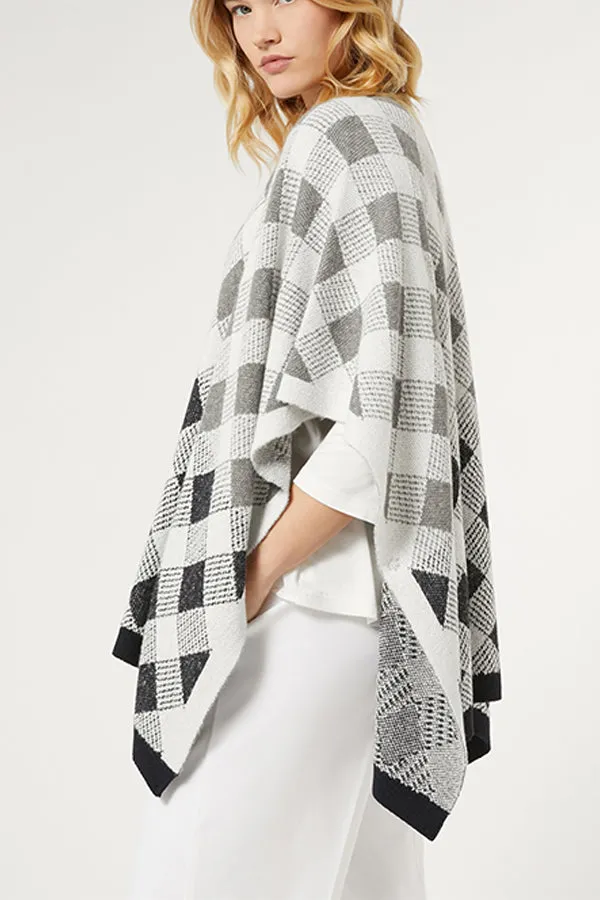 Persona (by Marina Rinaldi) FIBBIA GREY JACQUARD PIQUÃ‰ CAPE