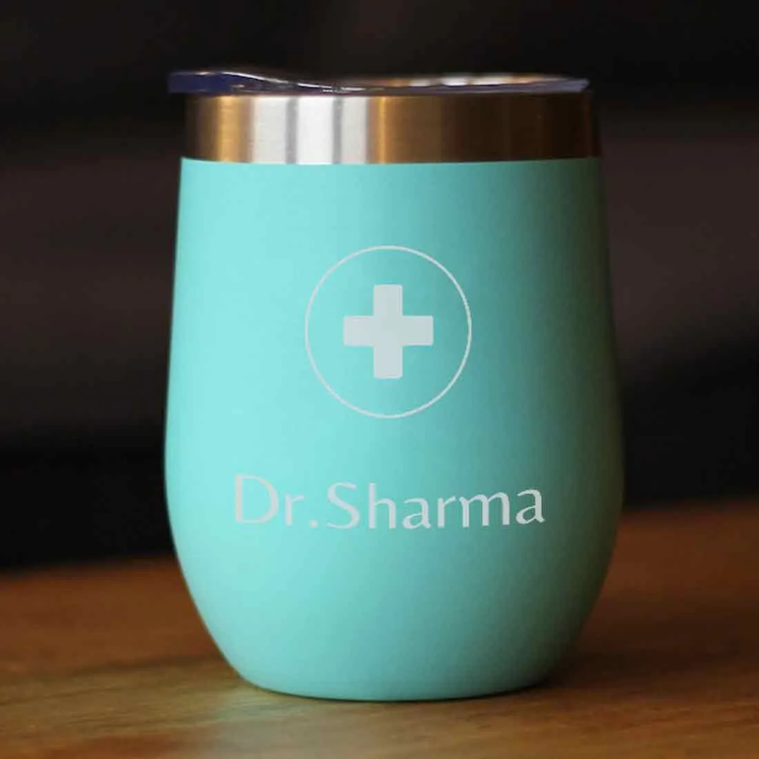 Personalized Stainless Steel Travel Coffee Flask Mug With Lid Gift for Doctor