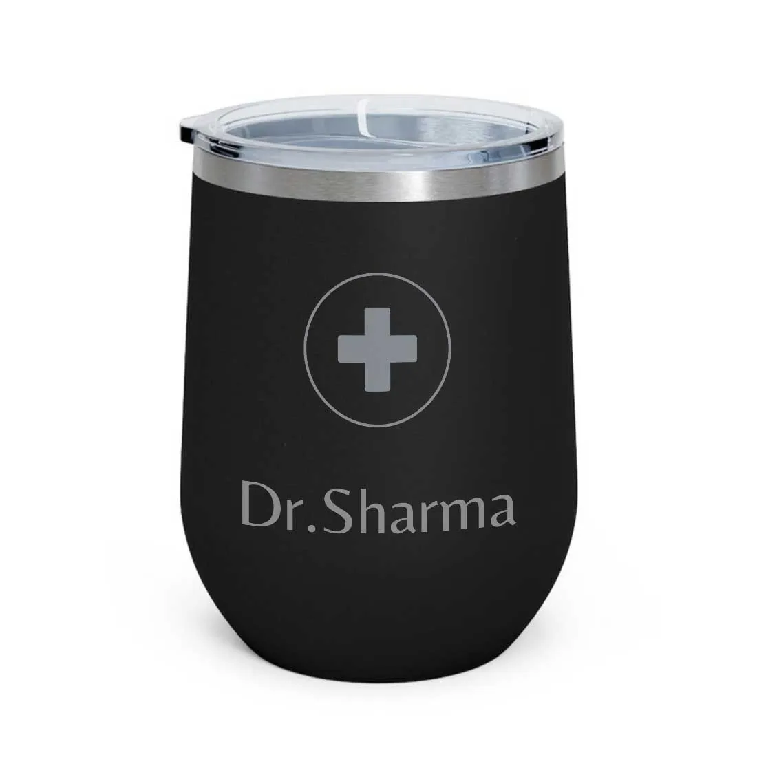 Personalized Stainless Steel Travel Coffee Flask Mug With Lid Gift for Doctor