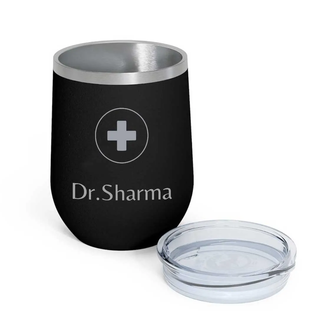 Personalized Stainless Steel Travel Coffee Flask Mug With Lid Gift for Doctor