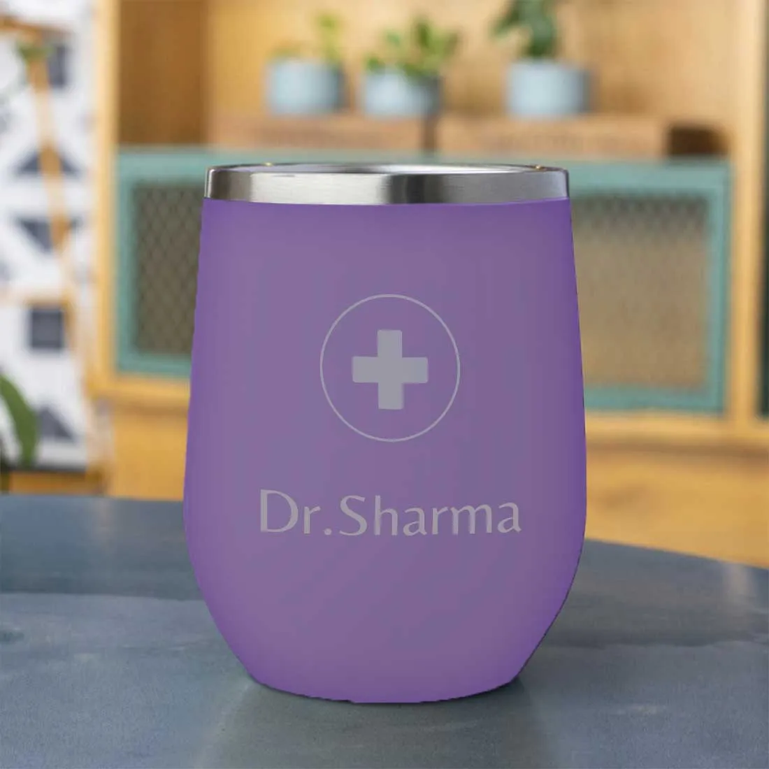 Personalized Stainless Steel Travel Coffee Flask Mug With Lid Gift for Doctor