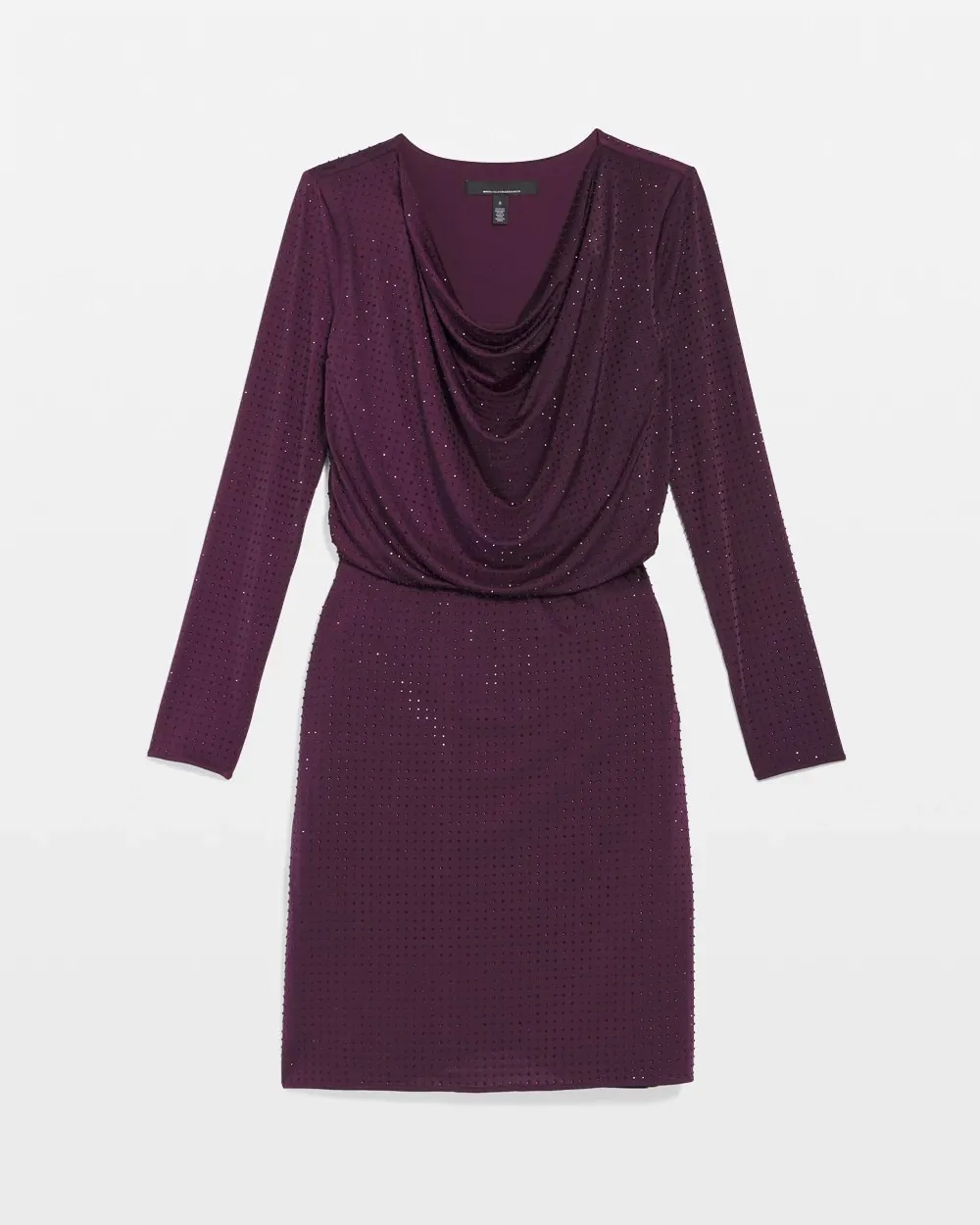 Petite Embellished Cowl Neck Dress