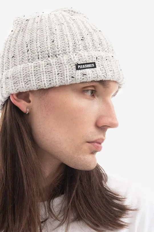 PLEASURES beanie Impact Watch Cap white color  PLEASURES Impact Watch Cap P22W050-BLACK