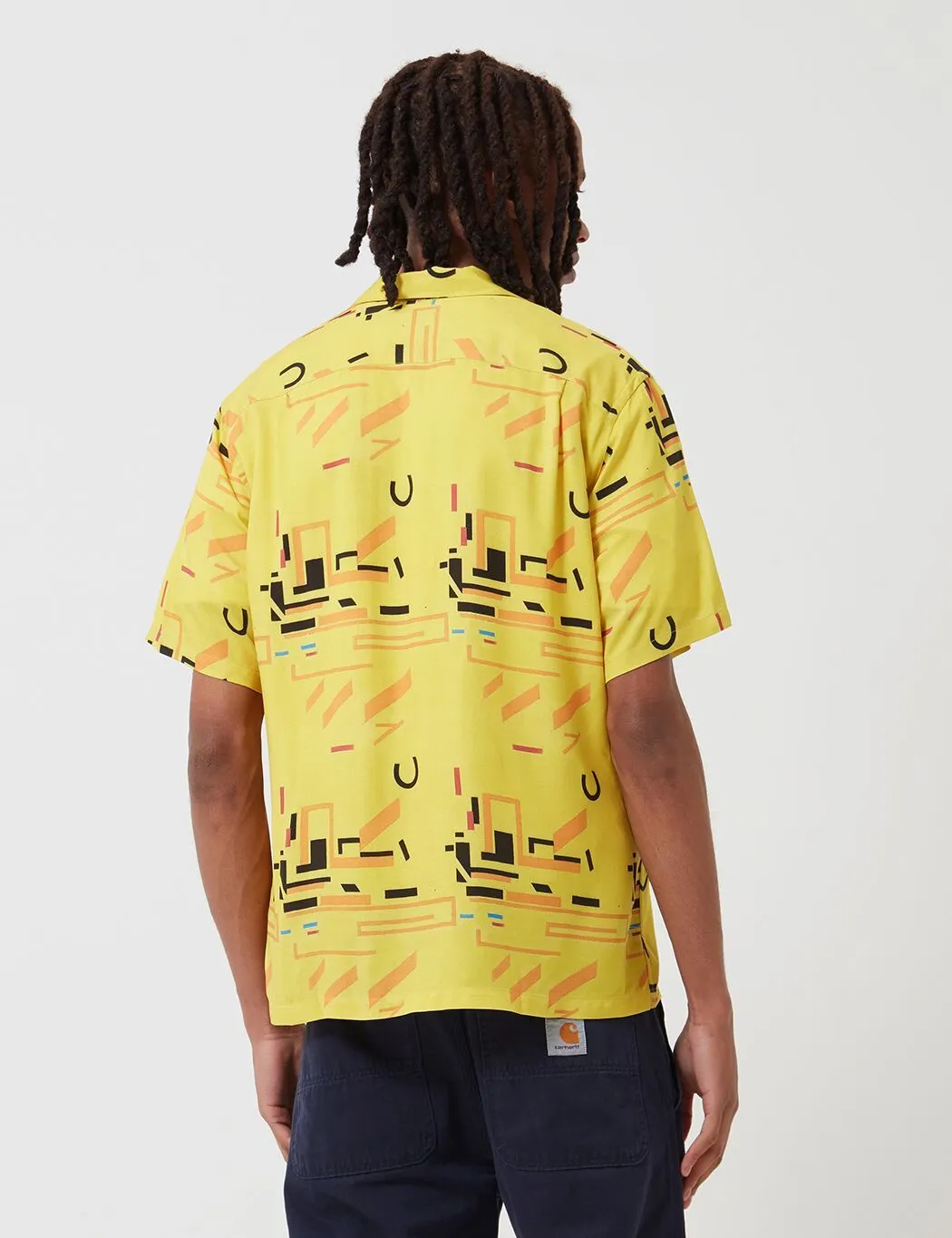 Portuguese Flannel Geometry Two Shirt - Yellow