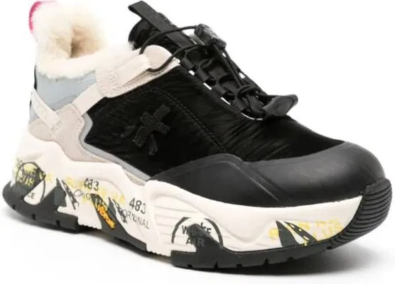 Premiata Crossd 345M shearling-lining sneakers Black