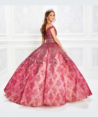 Princesa by Ariana Vara PR11921 - Beaded Lace with Cape Ball Gown