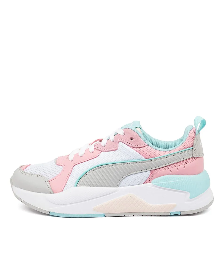 PUMA X-ray Jnr Wht-pk-blu-gry