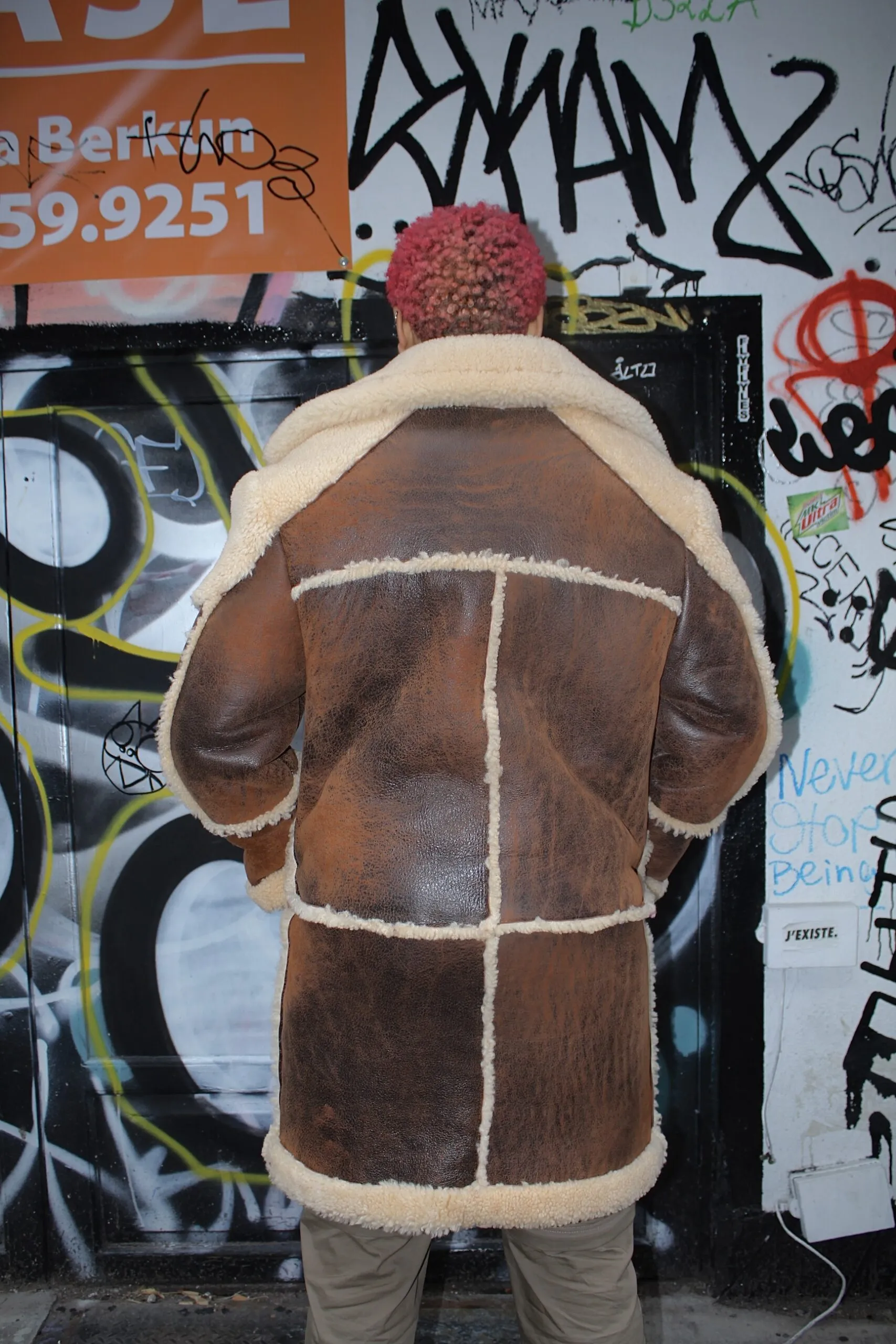 Rustic Brown Carcoat Shearling - Daniel's Leather