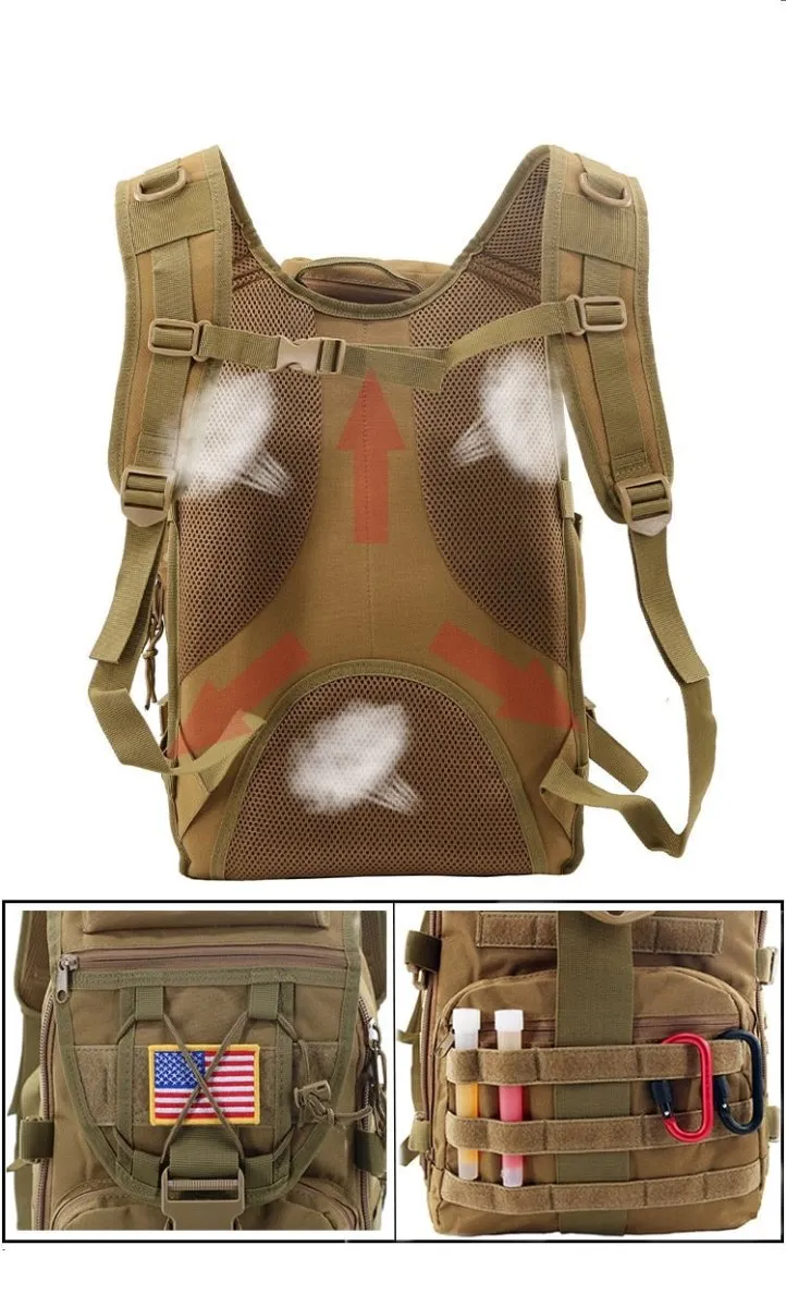 Sac à dos tactique militaire avec système Molle 30-40L Bag guy - wolfe