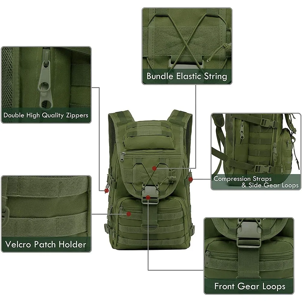 Sac à dos tactique militaire avec système Molle 30-40L Bag guy - wolfe