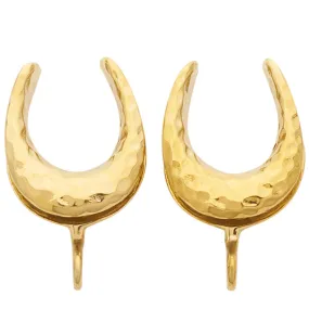 Saddle Spreader Hooks - Solid Brass Hammered