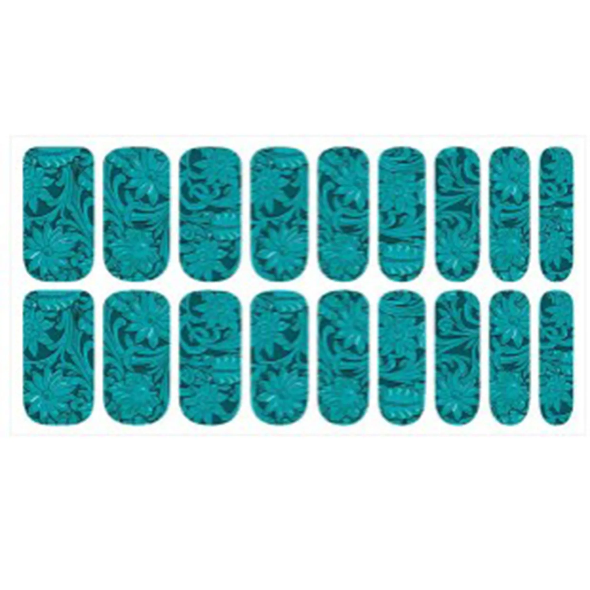 Saddle Up Teal Nail Strips