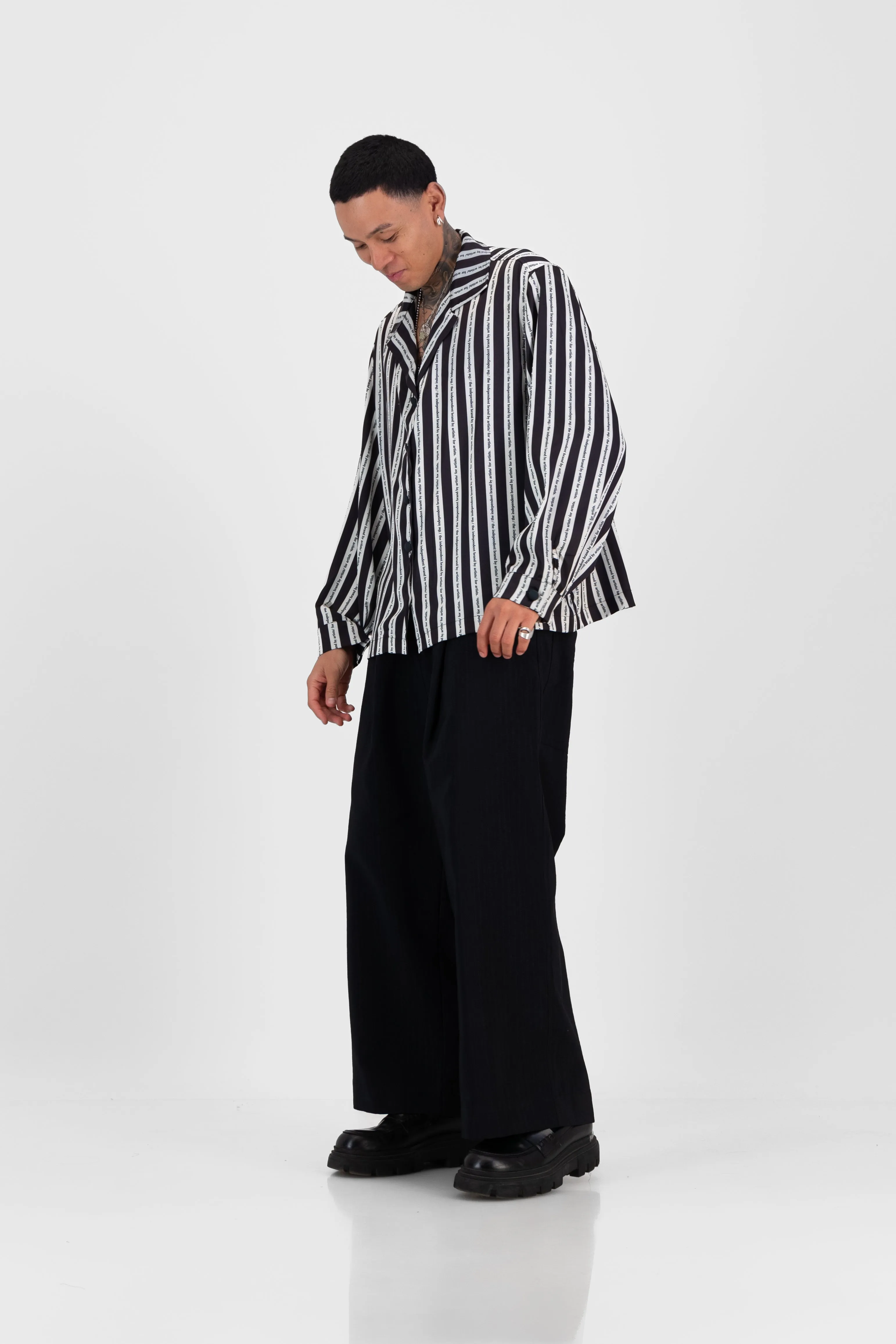 Satin Cocoon Bowler - Stripe