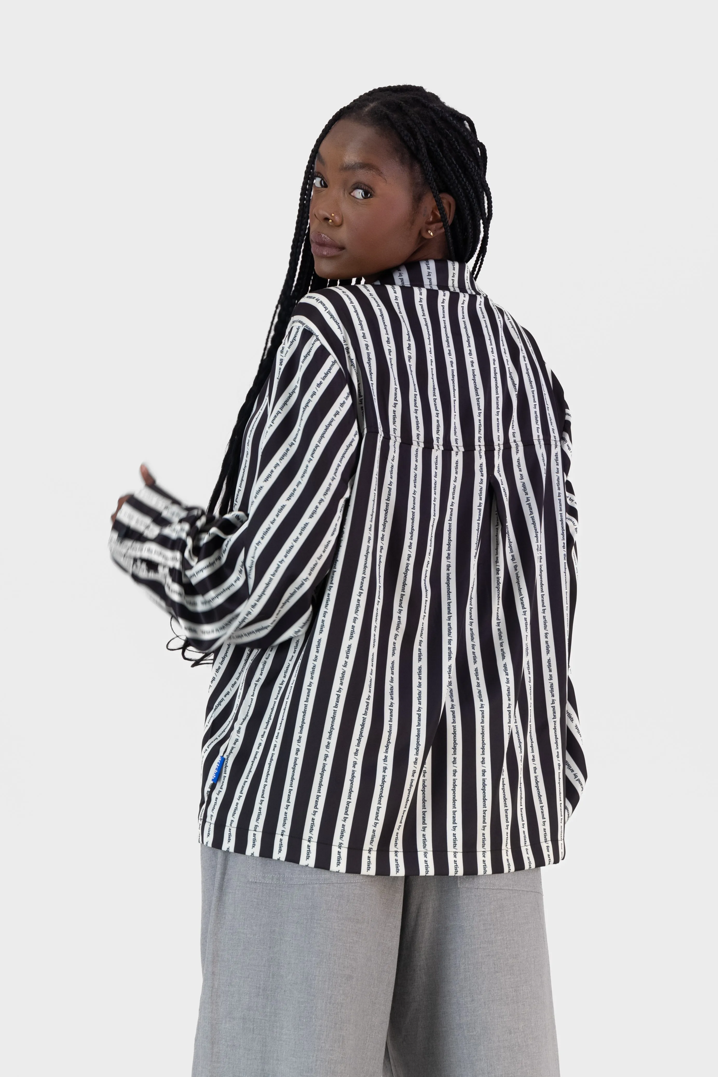 Satin Cocoon Bowler - Stripe