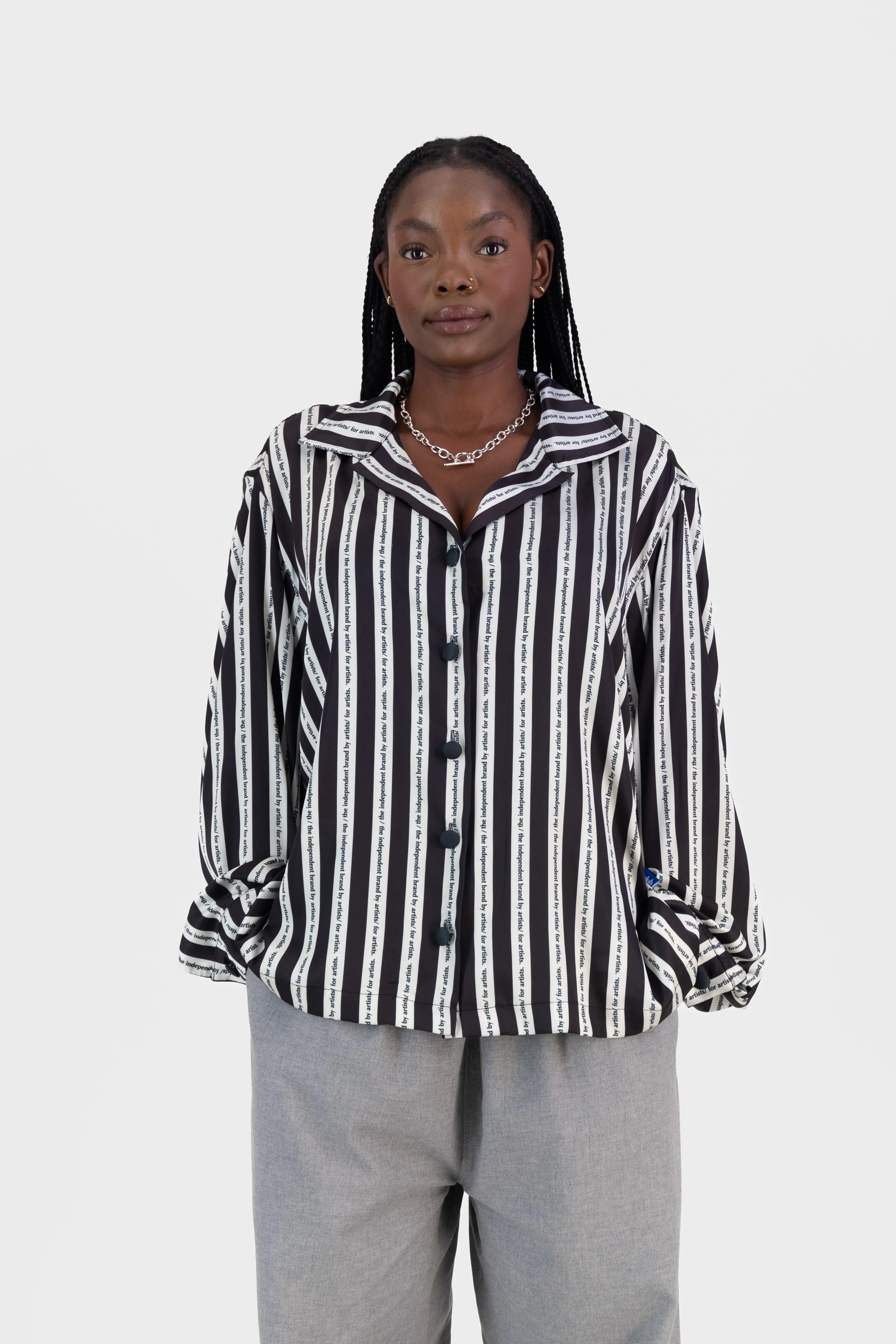 Satin Cocoon Bowler - Stripe