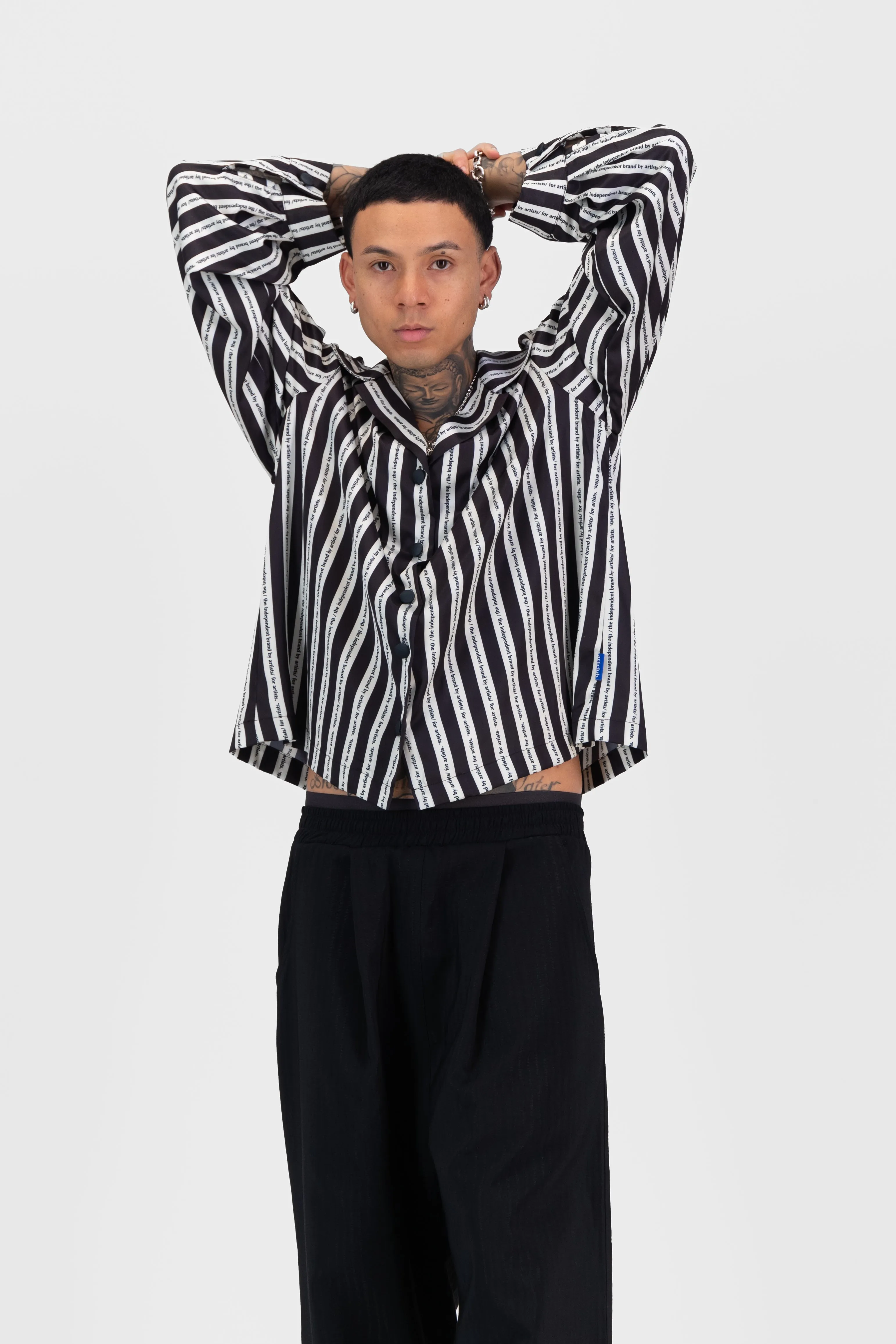 Satin Cocoon Bowler - Stripe