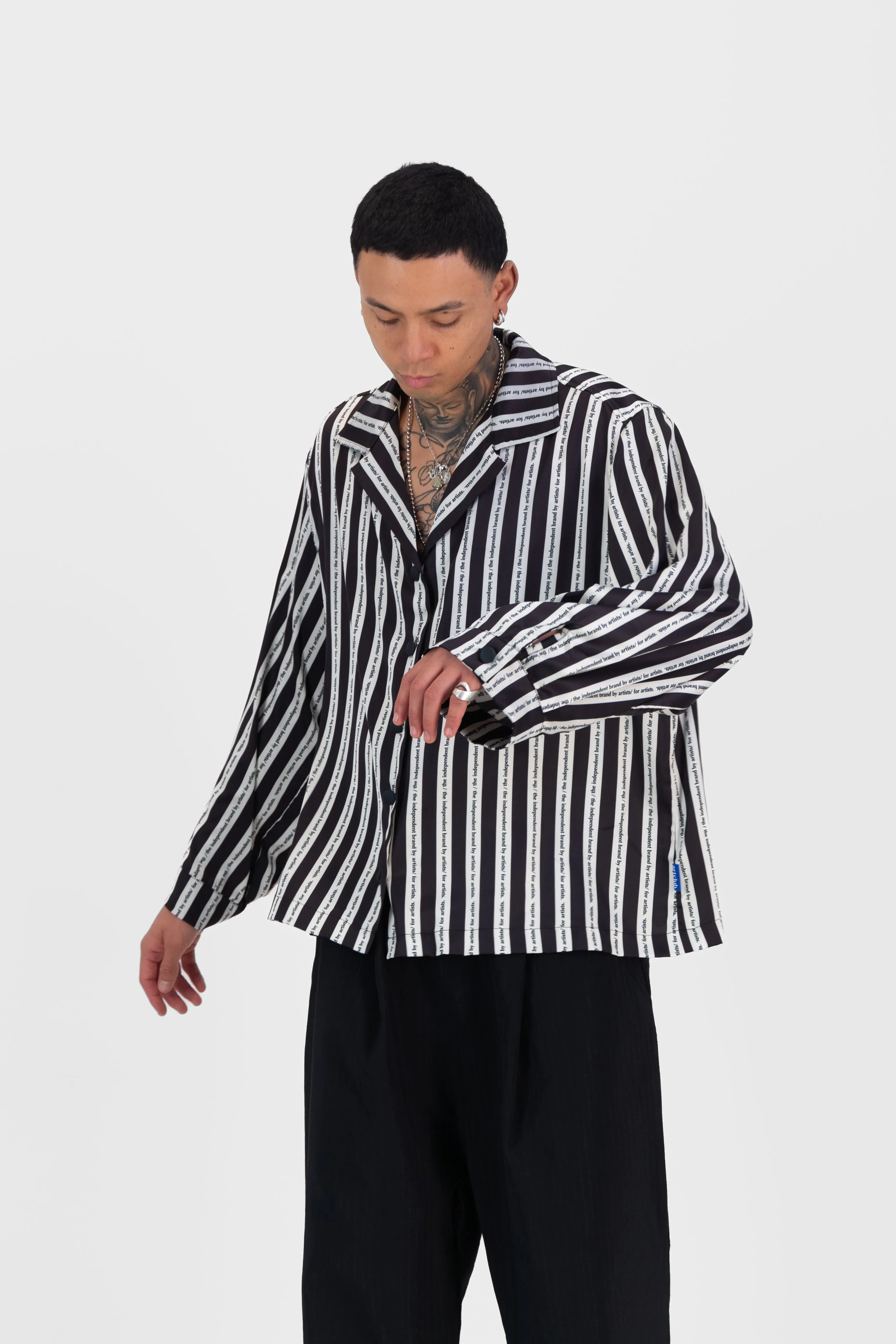 Satin Cocoon Bowler - Stripe