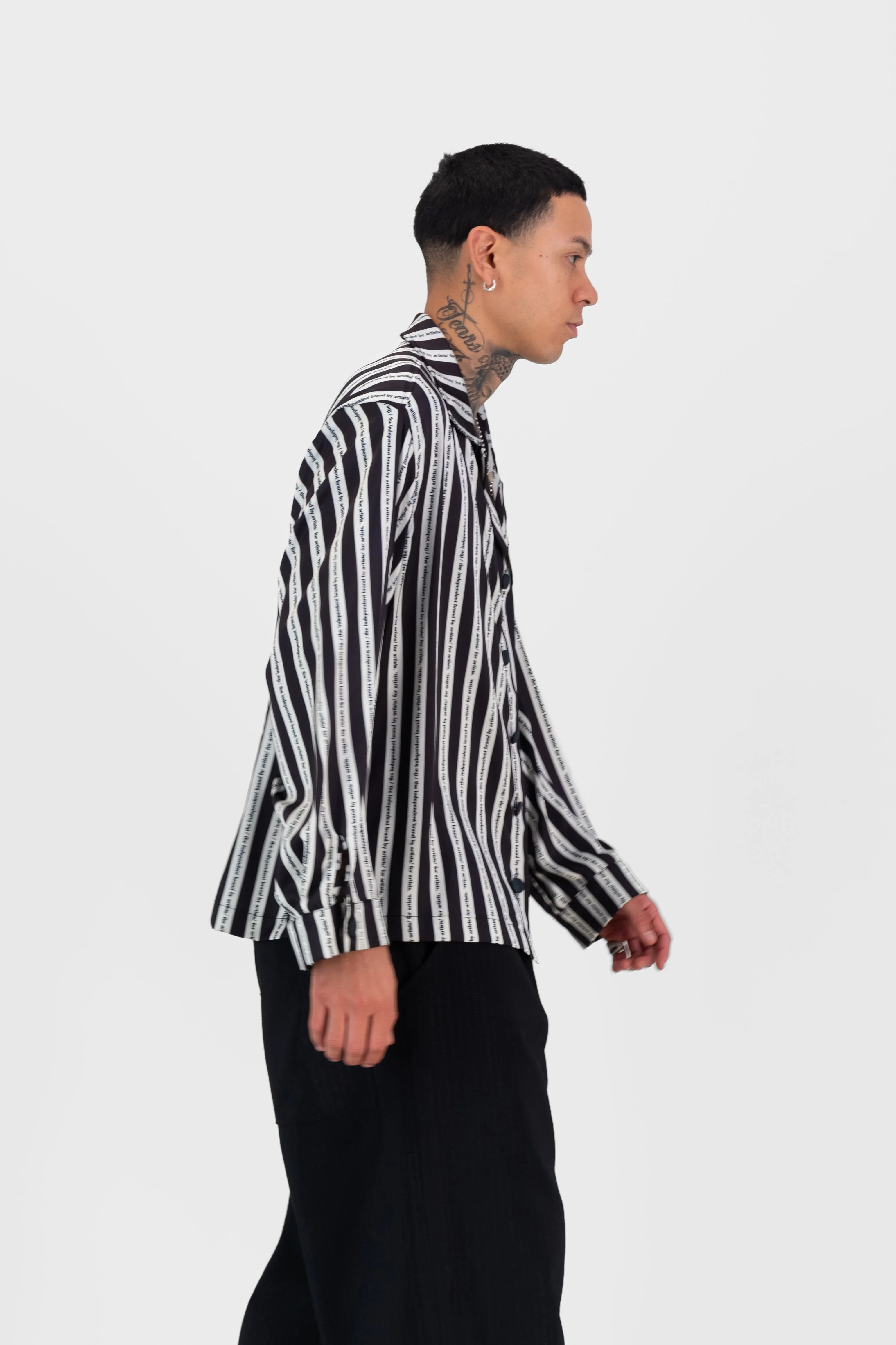 Satin Cocoon Bowler - Stripe