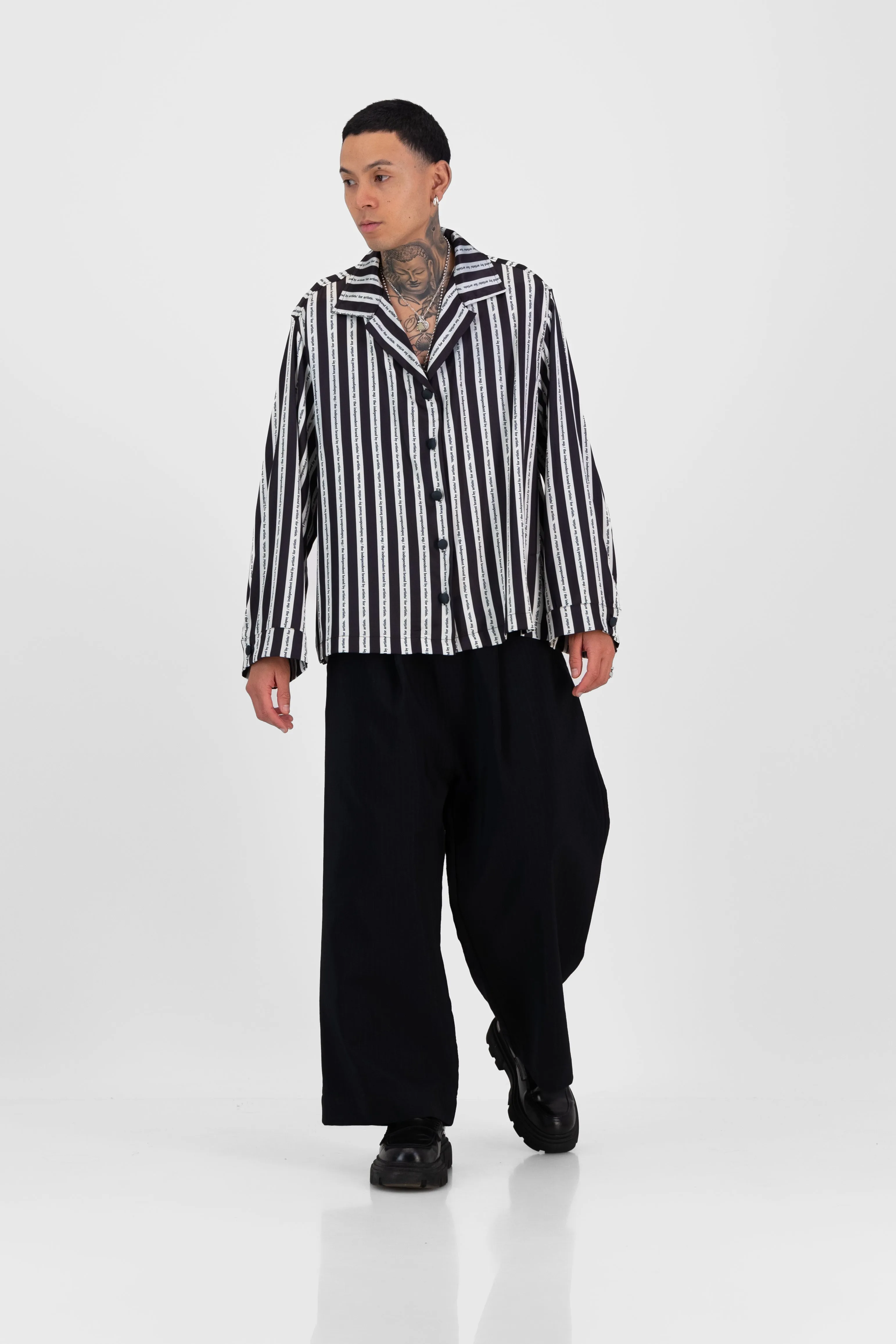 Satin Cocoon Bowler - Stripe