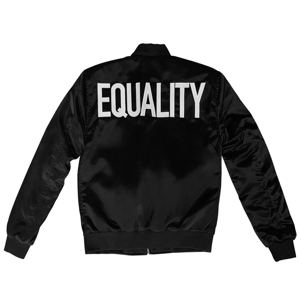 SATIN EQUALITY BOMBER JACKET