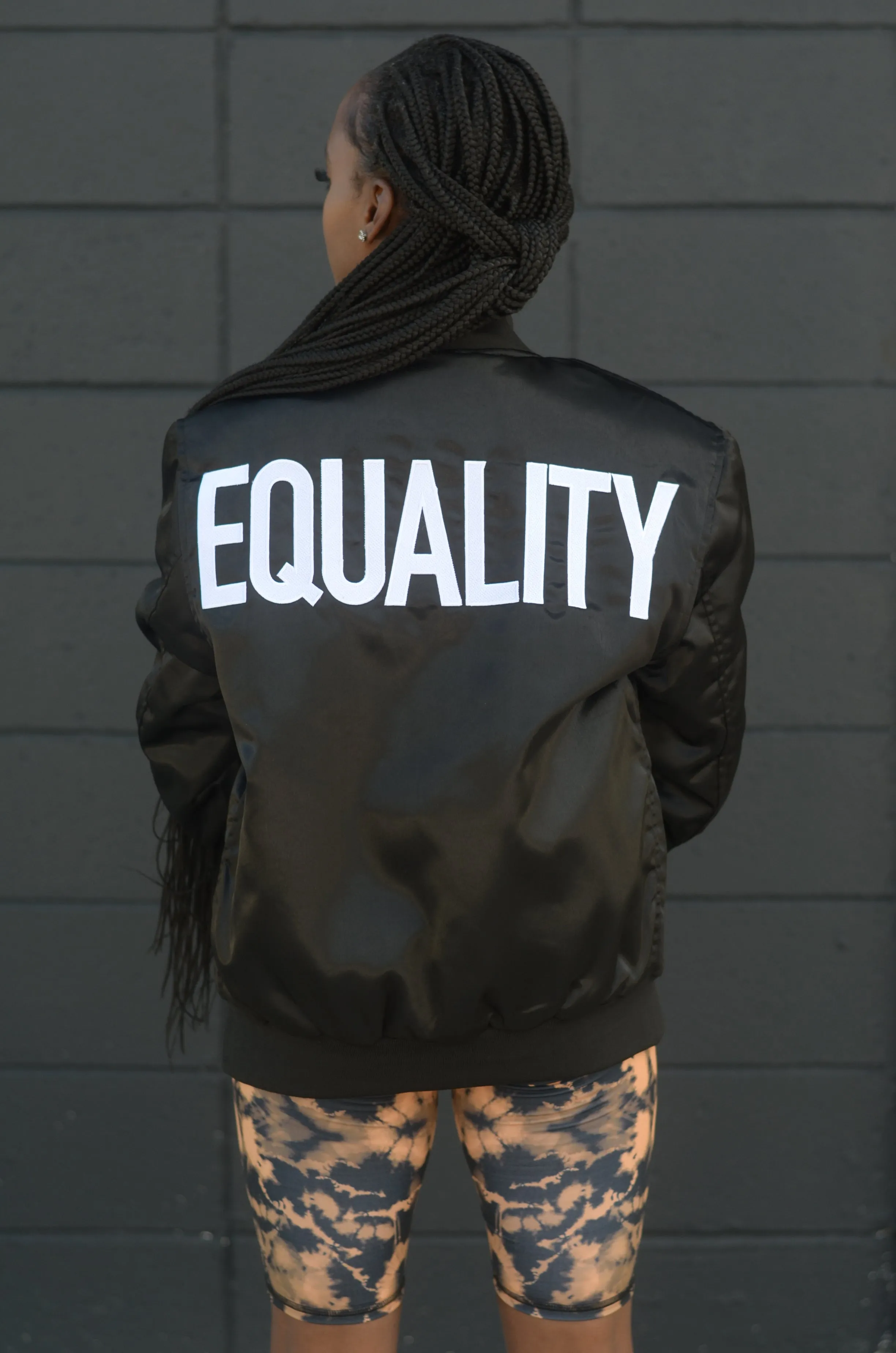 SATIN EQUALITY BOMBER JACKET