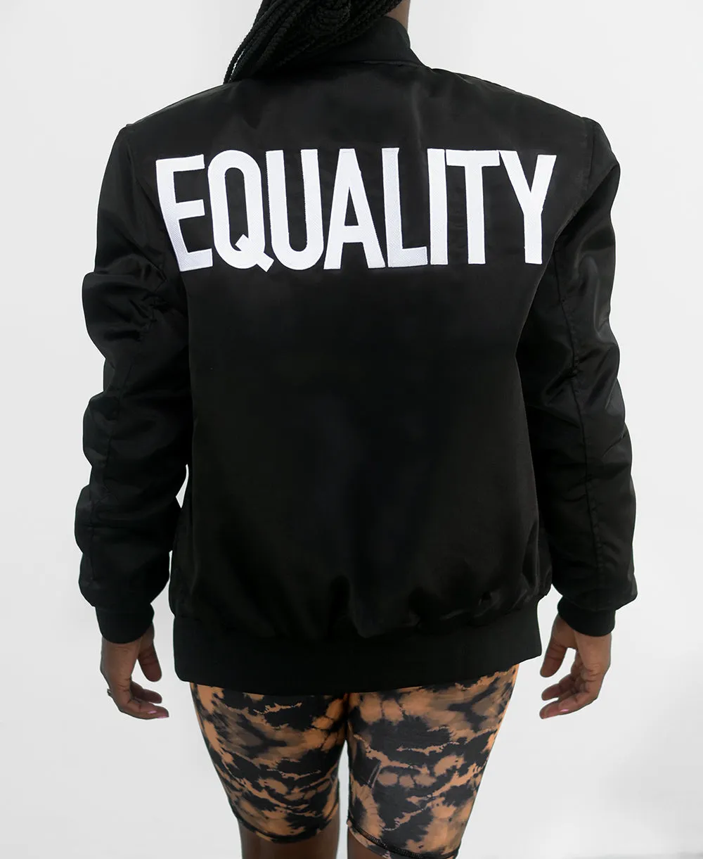 SATIN EQUALITY BOMBER JACKET