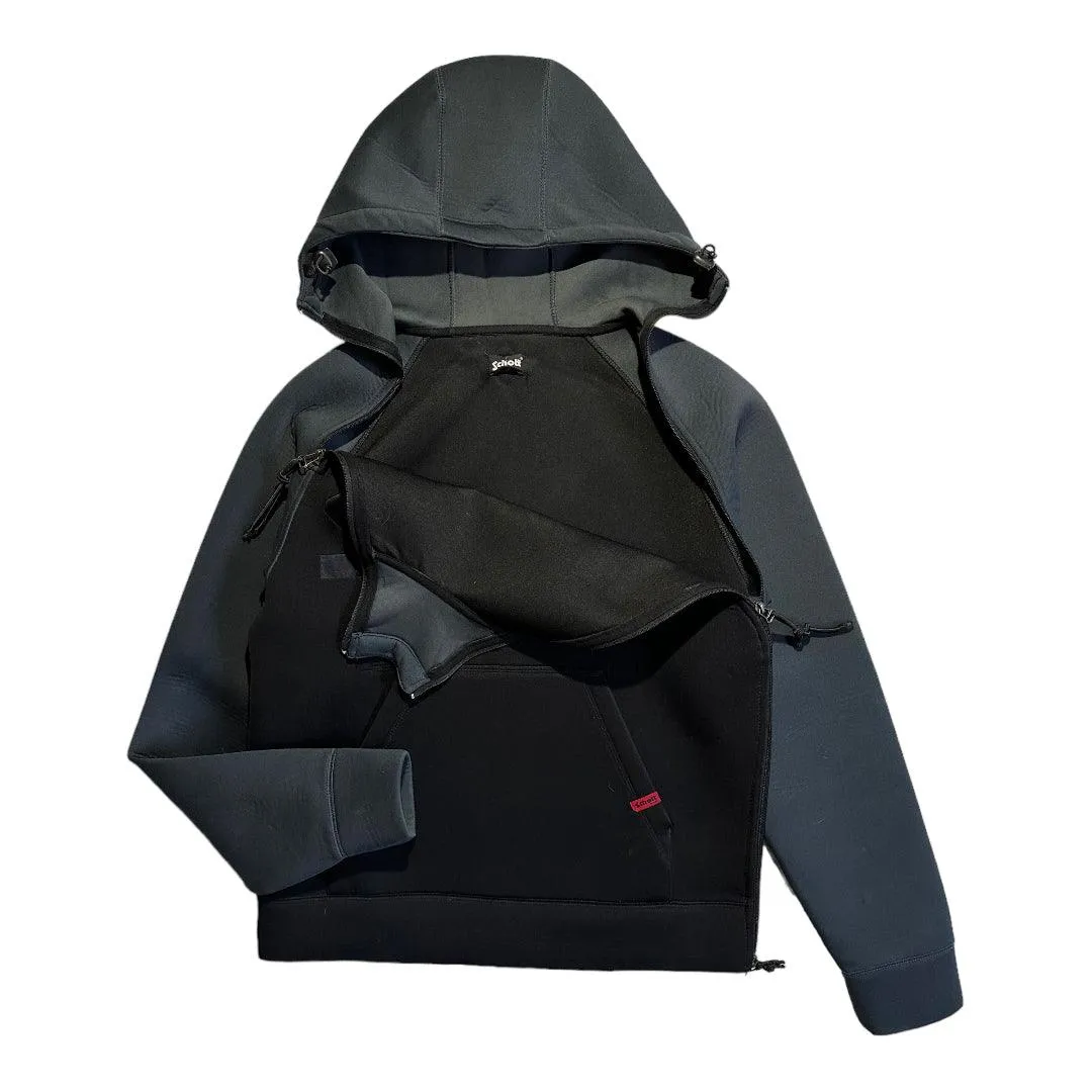 Schott NYC Black Neoprene Balaclava Hoodie