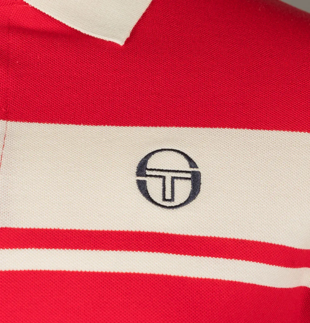 Sergio Tacchini Young Line Polo Shirt Tango Red/Gardenia