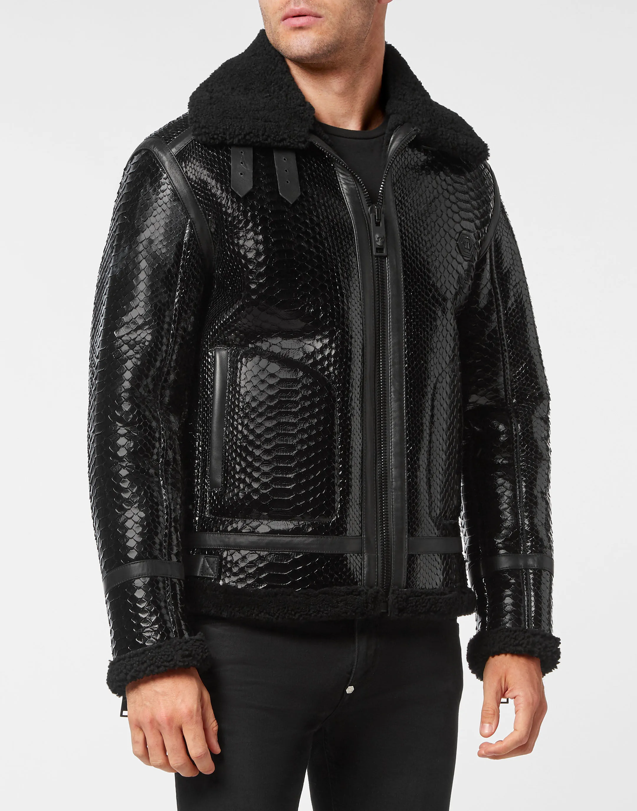 Shearling Python Jacket