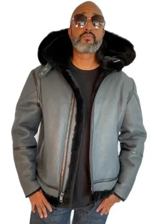 Shearling Sheepskin Aviator Jacket-B3 Style #800