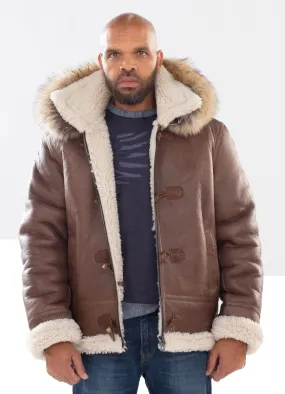 Shearling Sheepskin Aviator Jacket- B3 With Toggles Style #810