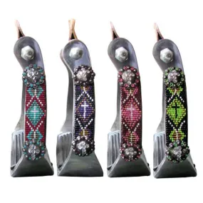 Showman Beaded Aztec Aluminum Stirrup