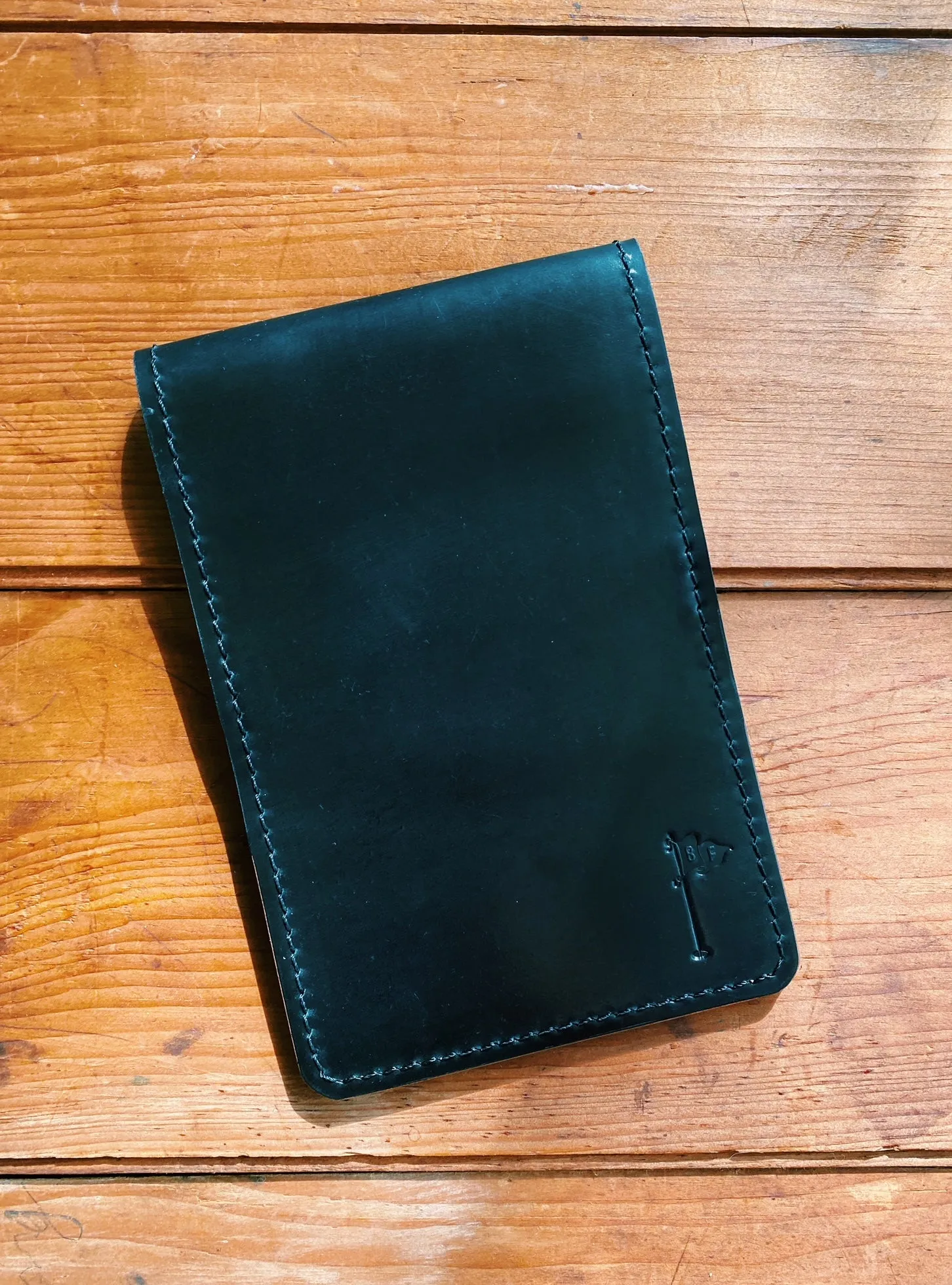 Single Barrel Collection  Yardage Book / Scorecard Holder in Horween Shell Cordovan Black